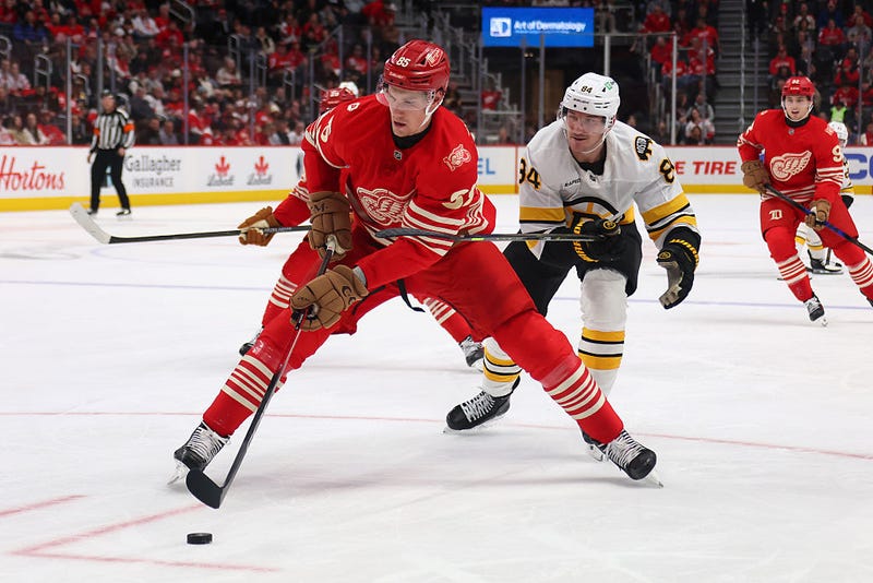 Elmer Soderblom with the Red Wings