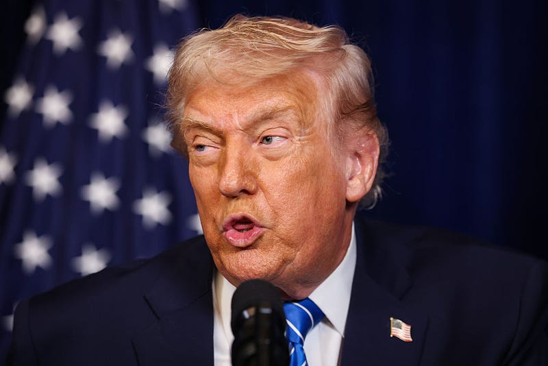 President Donald Trump speaks during a press conference with Ukrainian President Volodymyr Zelensky following their meeting at Trump’s Mar-a-Lago club on December 28, 2025 in Palm Beach, Florida.