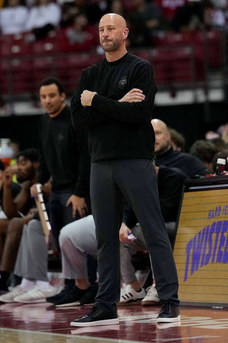 Head coach Bart Lundy of the Milwaukee Panthers looks on during the second half of the game against the Wisconsin Badgers at Kohl Center on December 30, 2025 in Madison, Wisconsin.