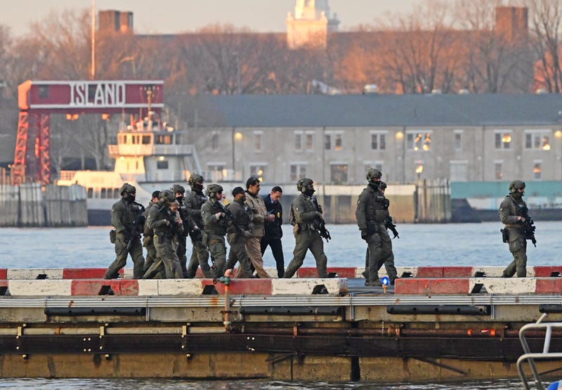 Captured Venezuelan President Nicolas Maduro and his wife, Cilia Flores, arrived at the Wall Street Heliport in Manhattan under heavy escort on Jan. 5, 2026