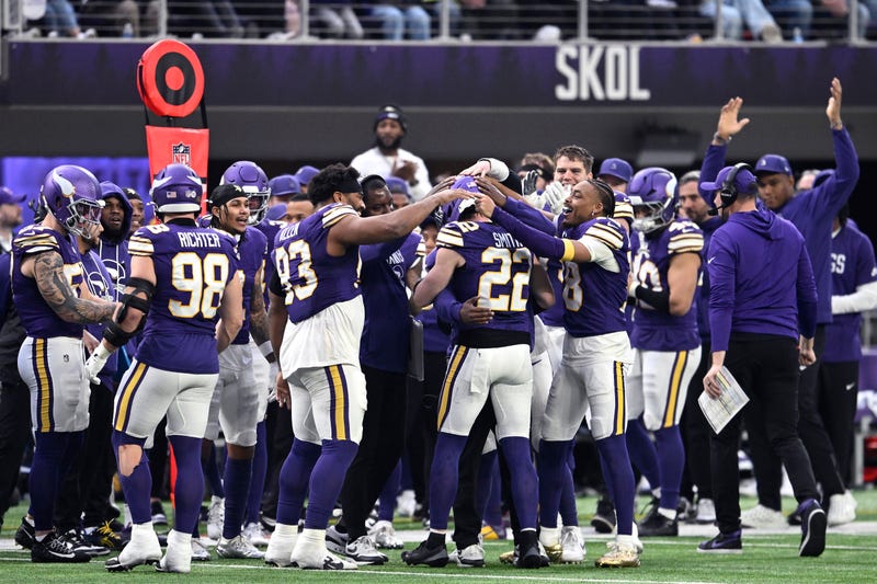 Harrison Smith #22 of the Minnesota Vikings checks out of the game during the fourth quarter against the Green Bay Packers at U.S. Bank Stadium on January 04, 2026 in Minneapolis, Minnesota. 