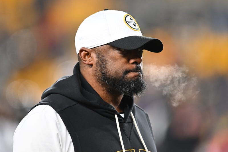 Head coach Mike Tomlin of the Pittsburgh Steelers looks on prior to the game against the Baltimore Ravens at Acrisure Stadium on January 04, 2026 in Pittsburgh, Pennsylvania.
