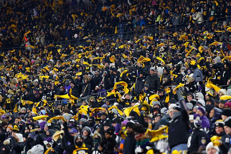 Steelers fans cheering