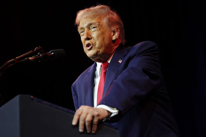 President Donald Trump addresses a House Republican retreat at The John F. Kennedy Center for the Performing Arts on January 06, 2026 in Washington, DC.