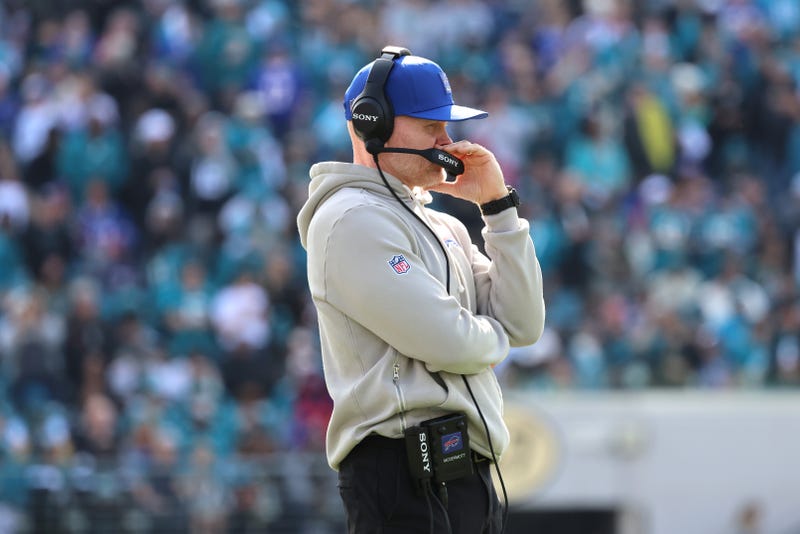 Head coach Sean McDermott of the Buffalo Bills looks on during the second quarter against the Jacksonville Jaguars in the AFC Wild Card Playoff game at EverBank Stadium on January 11, 2026 in Jacksonville, Florida.
