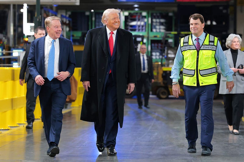 President Donald Trump tours Ford's Dearborn Truck Plant