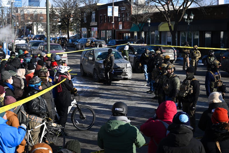 Federal immigration officers shot and killed a man Saturday in Minneapolis, drawing hundreds of protesters in a city already shaken by another fatal shooting weeks earlier.
