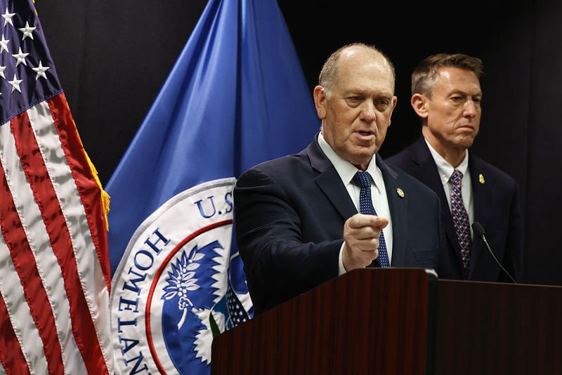 Border czar Tom Homan speaks during a news conference about ongoing immigration enforcement operations on January 29, 2026 in Minneapolis, Minnesota. 