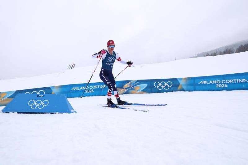 Afton, Minnesota's Jessie Diggins of Team United States takes part in a training session on day minus two of the Milano Cortina 2026 Winter Olympic games at Tesero Cross-Country Skiing Stadium on February 04, 2026 in Val di Fiemme, Italy. 