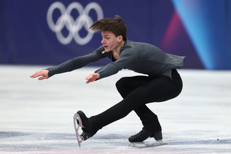 Simsbury native Maxim Naumov competes in the men's free skate on day seven of the Milano Cortina 2026 Winter Olympic games at Milano Ice Skating Arena, 2/13/26