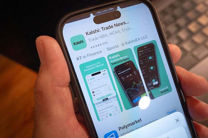 The Kalshi mobile app appears on a phone screen
