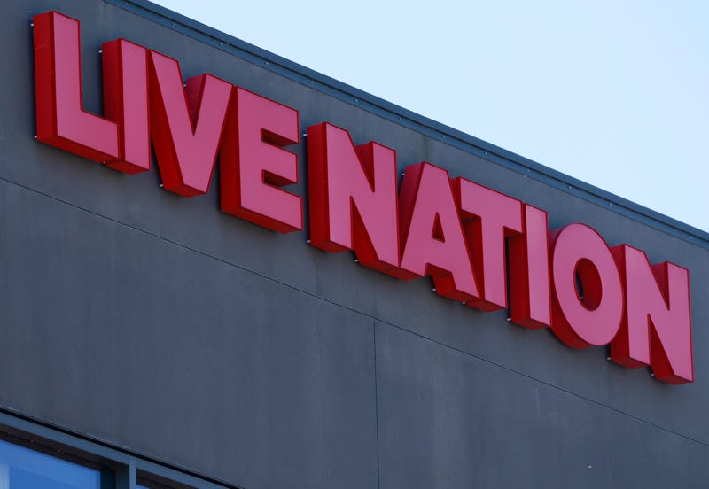 The Live Nation logo is displayed at a Live Nation corporate office on March 9, 2026 in Beverly Hills, California. 