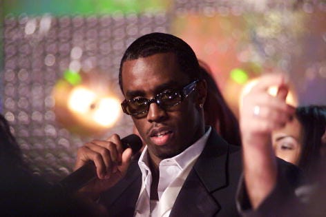 Hip-Hop artist Sean 'Puffy' Combs performing on 'MTV 2 Large' on New Year's Eve in MTV's Times Square studios, 12/31/99. (Photo by Scott Gries/ImageDirect)