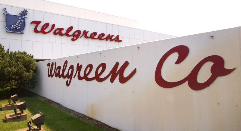 Walgreens and Walgreen Co. signage is shown outside their corporate offices September 3, 2003 in Deerfield, Illinois.