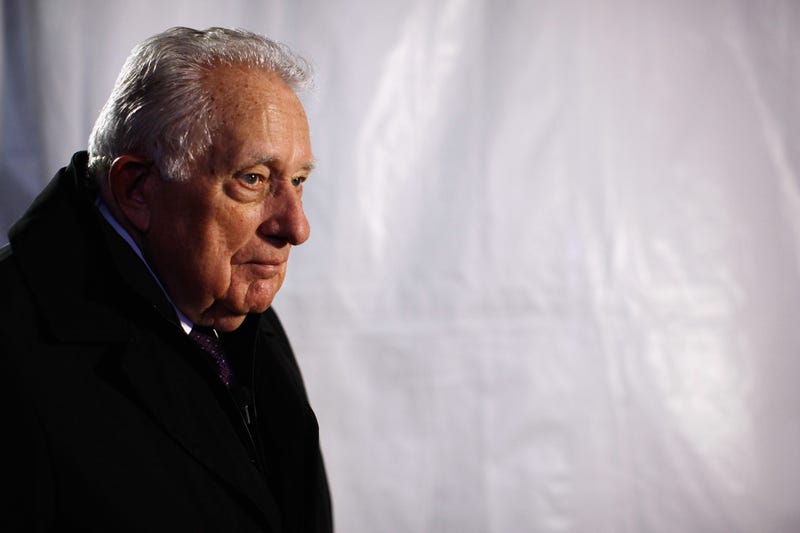 Former U.S. Secret Service Agent Clint Hill, who was assigned to First Lady Jacqueline Kennedy and was in the presidential motorcade during the assassination of U.S. President Kennedy, talks to the media outside the JFK Tribute on November 22, 2013, in Fort Worth, Texas.