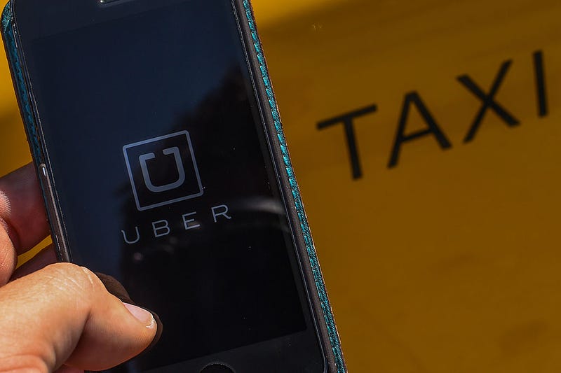 Uber app on phone
