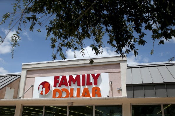 Family Dollar location. 