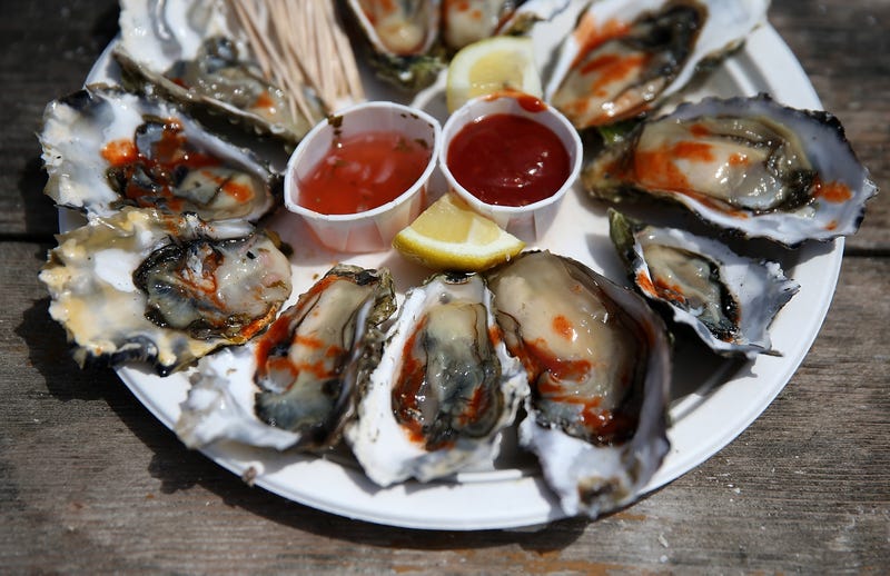 raw oysters