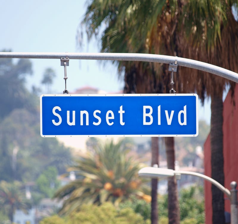 street sign of sunset boulevard 
