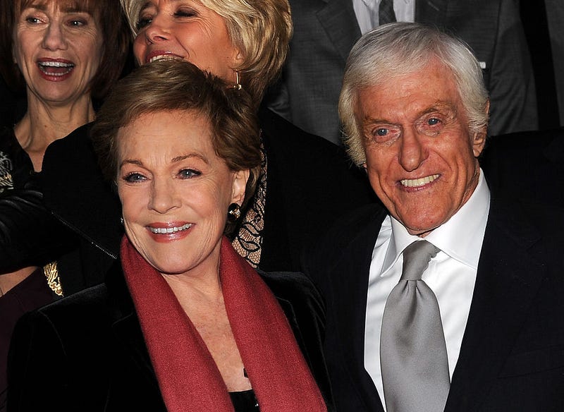 Actors Julie Andrews and Dick Van Dyke