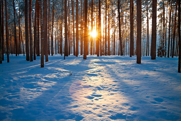 winter sunset