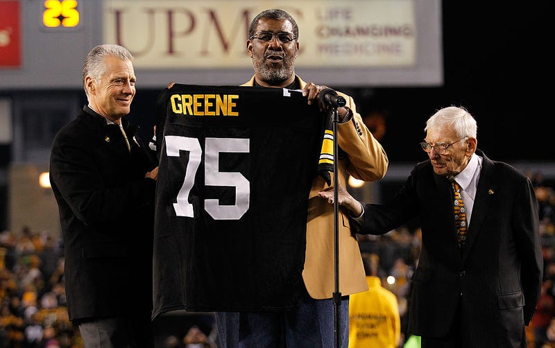 Joe Greene during in number retirement ceremony