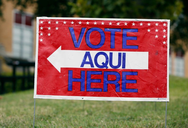 Vote Here sign