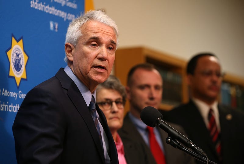 george gascon speaks at news conference