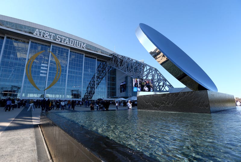 A general view of the exterior of AT&T Stadium before the NFC Wildcard Playoff Game between the Dallas Cowboys and the Detroit Lions on Jan. 4, 2015, in Arlington, Texas.