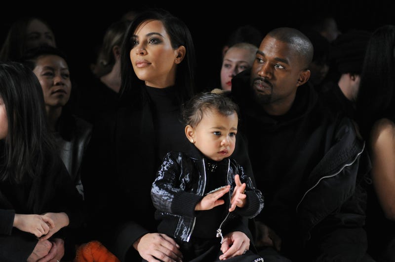 kim kardashian, north west and kanye west in 2015