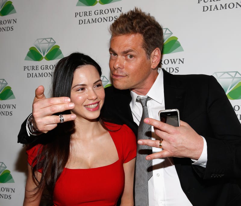 LOS ANGELES, CA - FEBRUARY 19: Melody Claire Mandate and Vince Offer attends World's Largest Lab-Cultivated Pure Grown Diamond UnveiledÊScientific Breakthrough Debuts at Hollywood Domino Annual Pre-Oscar Charity Soiree on February 19, 2015 in Los Angeles, California. (Photo by Robin Marchant/Getty Images for Pure Grown Diamonds)