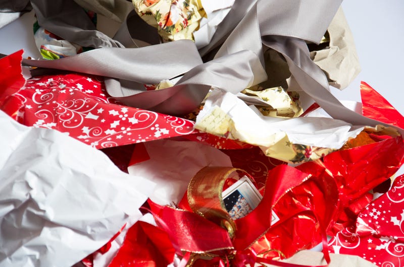 Wrapping Paper, Christmas, Gifts, Trash, Recycling