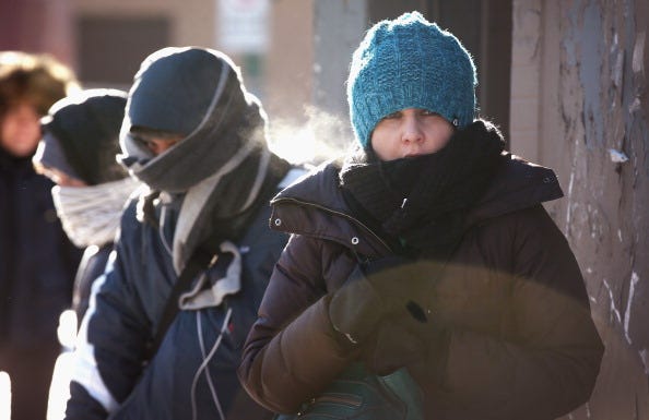 cold and kids bundled up