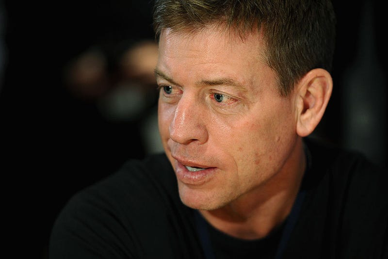 roy Aikman, former NFL player and current NFL analyst for FOX Sports, answers questions from the press during the FOX Sports media availablility.