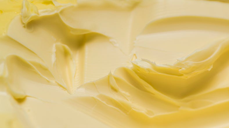 Close up of butter. 