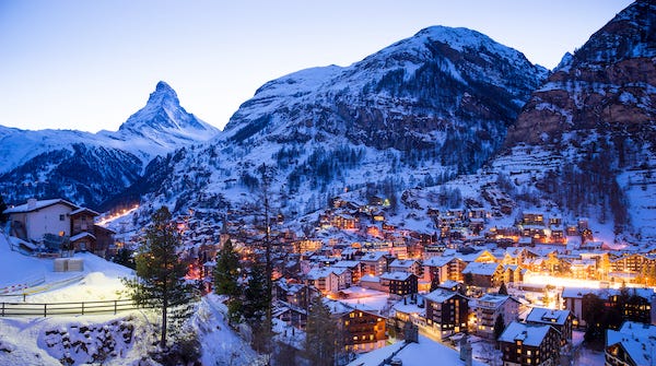 Mountains in the swiss alps