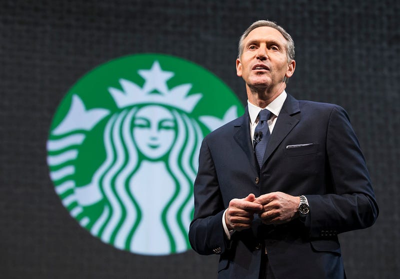 Starbucks interim CEO Howard Schultz speaks during Starbucks annual shareholders meeting March 18, 2015 in Seattle, Washington. (Stephen Brashear/Getty Images)