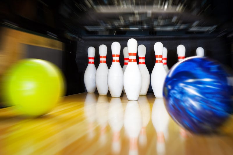 Bowling balls and pins