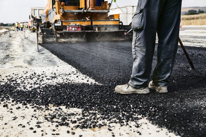 Stock photo of asphalt paving