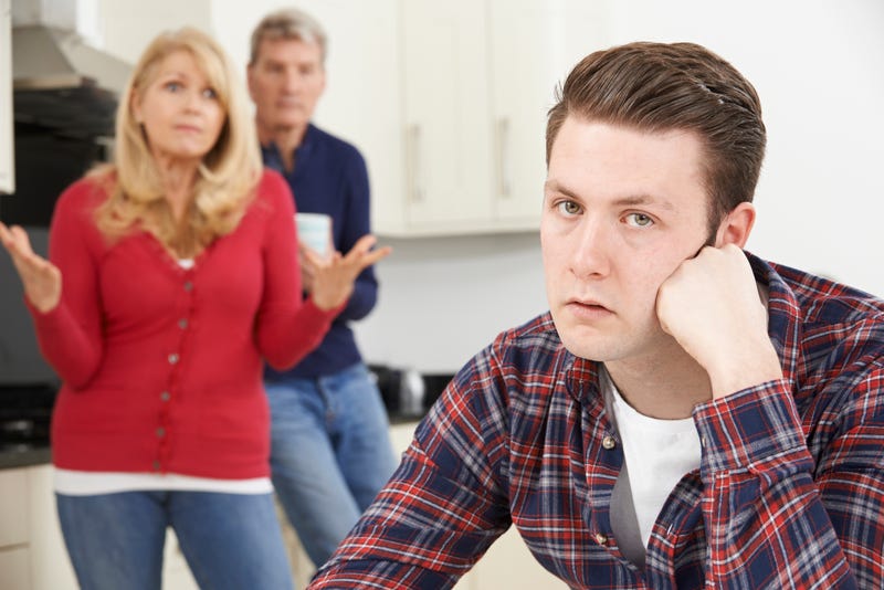 Young adult living with his parents. 