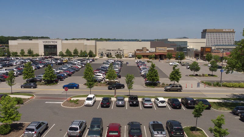 One Cherry Hill (far right) is scheduled for demolition in 2025 to make way for a new retailer at Cherry Hill Mall.