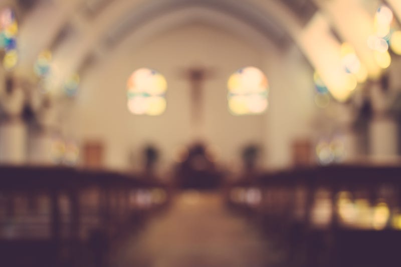 Inside a church
