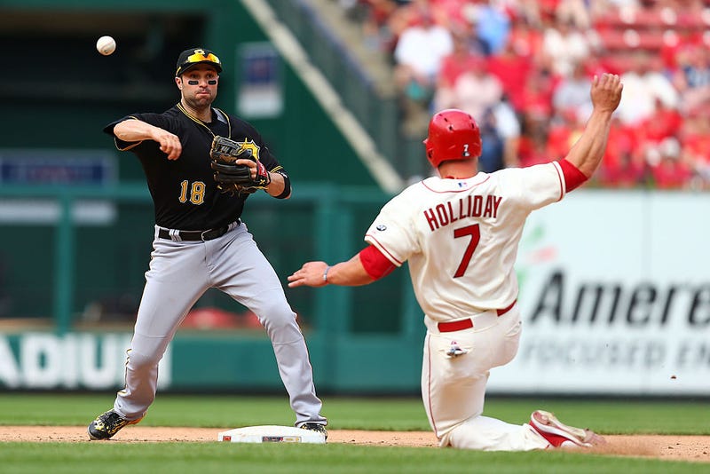 Neil Walker turning double play vs Cardinals