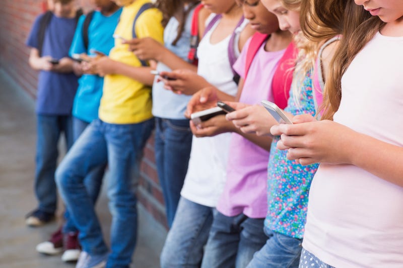 Kids on phones
