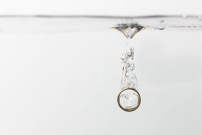 Wedding band dropped in water