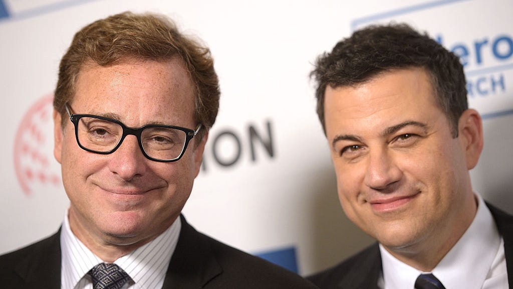 Jimmy Kimmel gets emotional while talking about his friendship with Bob Saget: ‘Bob was the sweetest’