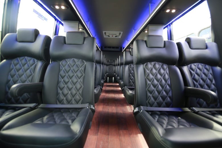 Interior of a luxury bus