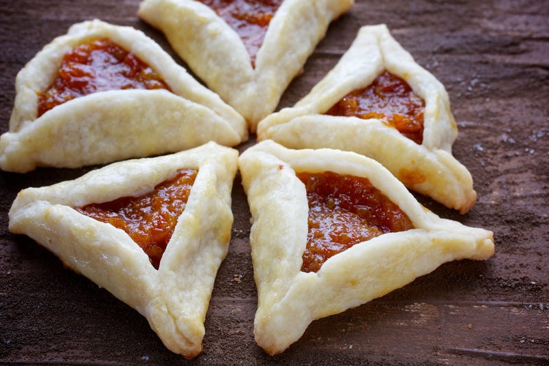 Happy Purim! Hamantaschen with apricot filling