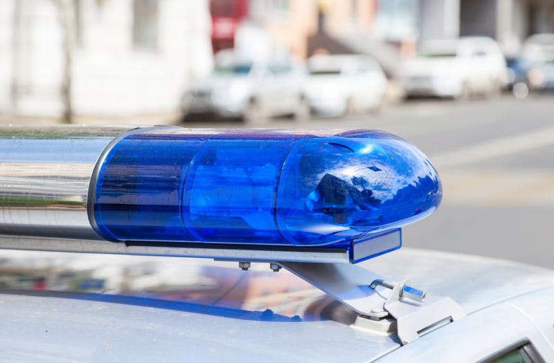 Close-up of the top of a police squad car