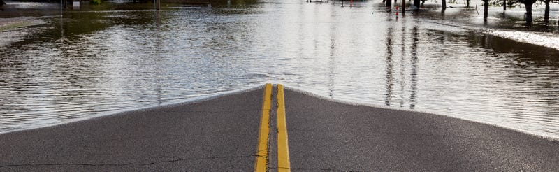 flooded road